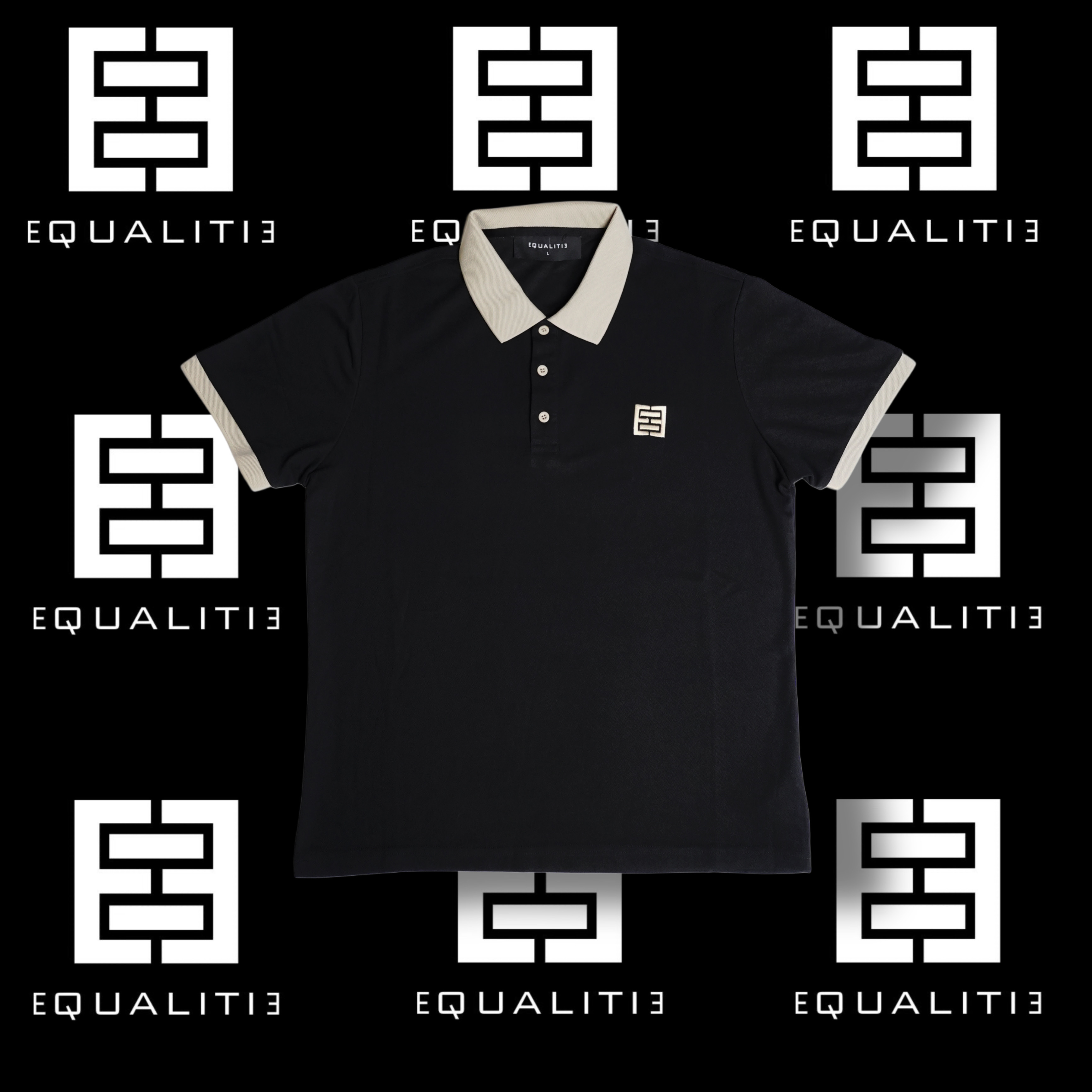Black/Beige Polo